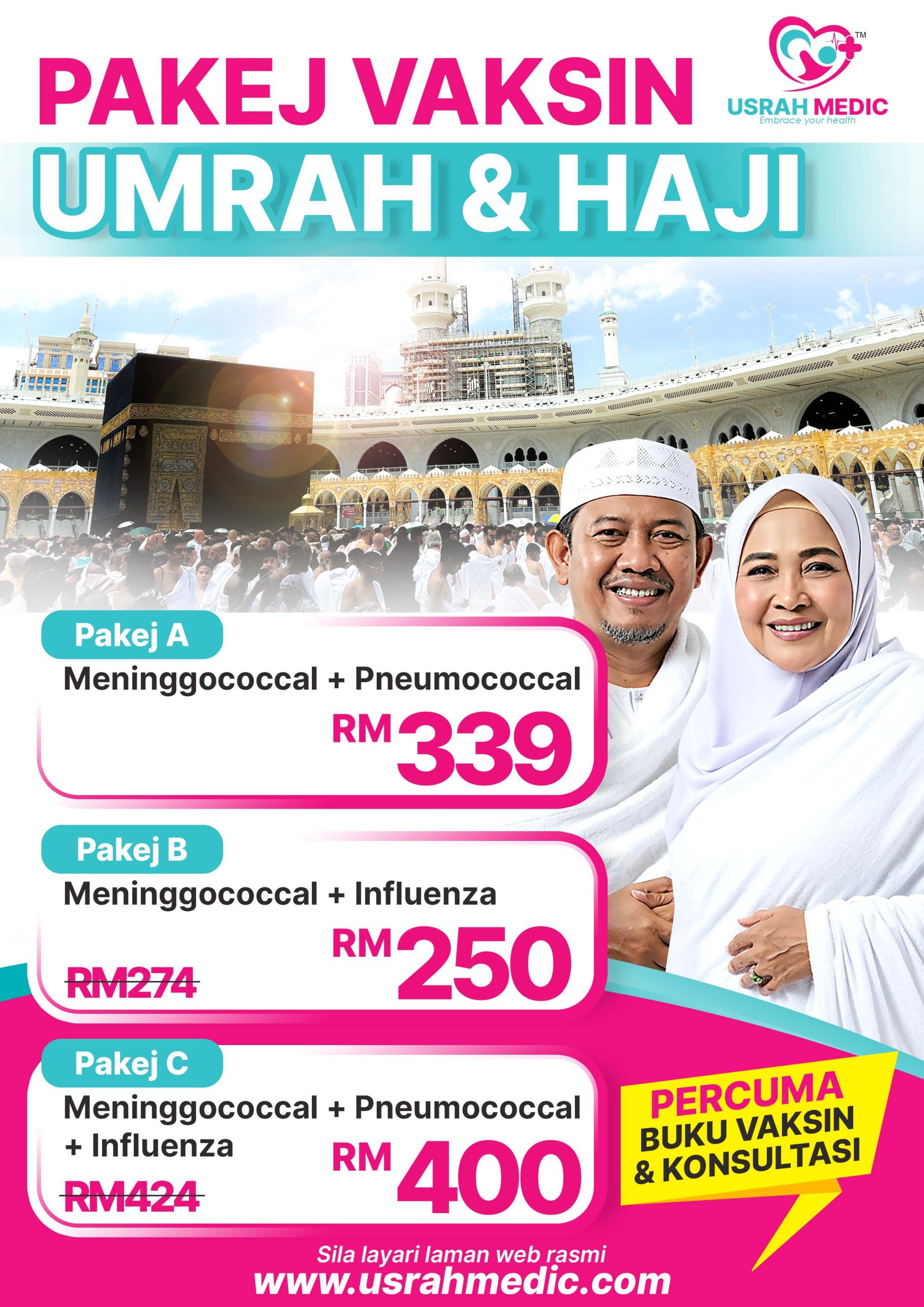 Poster A4 - Pakej Vaksin (Umrah & Haji)