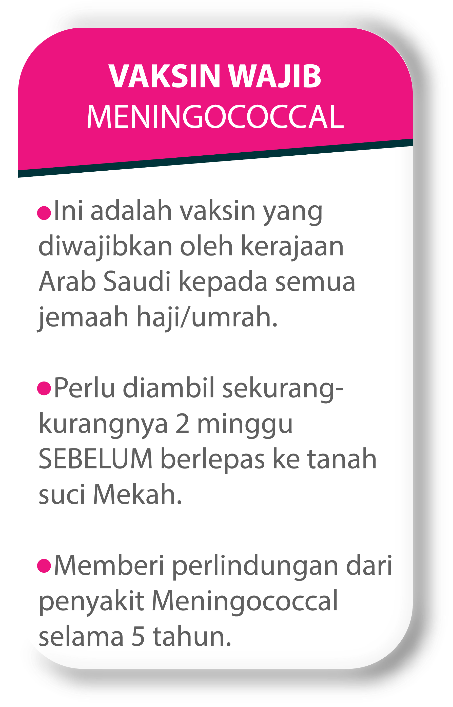 vaksin meningacoccal